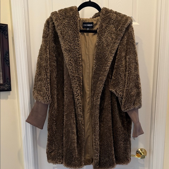 Steve Madden Cozy Brown Teddy Jacket - Picture 1 of 2